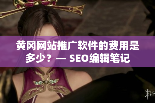 黄冈网站推广软件的费用是多少？— SEO编辑笔记