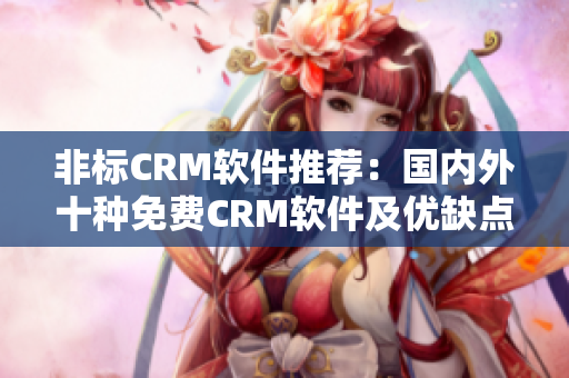 非标CRM软件推荐：国内外十种免费CRM软件及优缺点