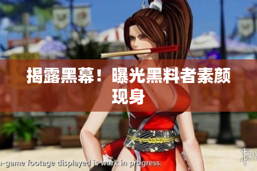 揭露黑幕！曝光黑料者素颜现身