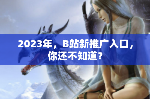 2023年，B站新推广入口，你还不知道？