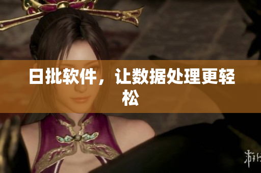 日批软件，让数据处理更轻松