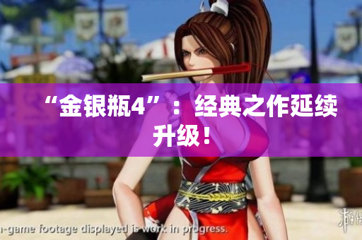 “金银瓶4”：经典之作延续升级！