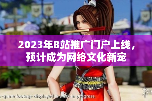 2023年B站推广门户上线，预计成为网络文化新宠