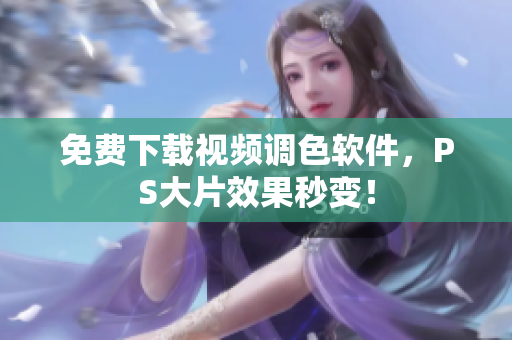 免费下载视频调色软件，PS大片效果秒变！